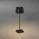 Tafellamp Capri aluminium - 1 lichtbron - Zwart - 10 x 36 cm