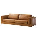 3-Sitzer Sofa COSO Classic+ Echtleder - Echtleder Taru: Hellbraun - Schwarz