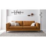 3-Sitzer Sofa COSO Classic+ Echtleder - Echtleder Taru: Hellbraun - Schwarz