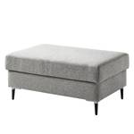 Gestoffeerde hocker COSO Classic+ geweven stof - Geweven stof Inze: Lichtgrijs - Breedte: 95 cm - Zwart