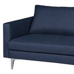 Sofa Theza II (3-Sitzer) Flachgewebe - Marineblau