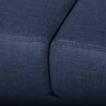Canapé d’angle Theix Tissage à plat - Bleu marine - Méridienne courte à gauche (vue de face)