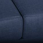 Canapé d’angle Theix Tissage à plat - Bleu marine - Méridienne courte à droite (vue de face)