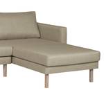 Ecksofa Thegra Flachgewebe - Sahara - Longchair davorstehend rechts