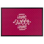 Fußmatte Home Sweet Home Polkadots Mischgewebe - Pink - 70 x 50 cm