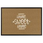 Deurmat Home Sweet Home Polkadots textielmix - Lichtbruin - 60 x 40 cm