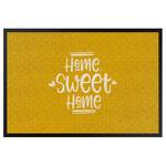 Fußmatte Home Sweet Home Polkadots Mischgewebe - Gelb - 60 x 40 cm