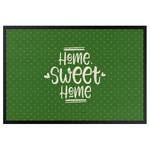 Deurmat Home Sweet Home Polkadots textielmix - Groen - 60 x 40 cm