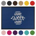 Fußmatte Home Sweet Home Polkadots Mischgewebe - Blau - 85 x 60 cm