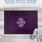 Fußmatte Home Sweet Home Polkadots Mischgewebe - Violett - 60 x 40 cm