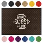 Deurmat Home Sweet Home Polkadots textielmix - Donkerbruin - 70 x 50 cm