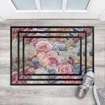 Fußmatte Pastell Paper Art Rosen Mischgewebe - Mehrfarbig - 60 x 40 cm