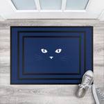 Paillasson Yeux de chat Tissu mélangé - Bleu - 85 x 60 cm