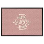 Fußmatte Home Sweet Home Polkadots Mischgewebe - Rosa - 60 x 40 cm