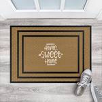 Fußmatte Home Sweet Home Polkadots Mischgewebe - Hellbraun - 85 x 60 cm