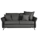 Schlafsofa Kallaste mit Matratze Flachgewebe - Grau - Breite: 192 cm