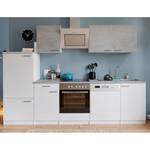 Keukenblok Cano V Inclusief elektrische apparaten - wit/betonkleurig - Breedte: 280 cm