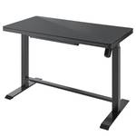 Bureau Levu (ajustable en hauteur) - Verre / Acier - Noir