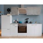Keukenblok Cano III Inclusief elektrische apparaten - wit/betonkleurig - Breedte: 270 cm
