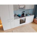 Küchenzeile Cano IV Inklusive Elektrogeräte - Weiß / Beton - Breite: 310 cm