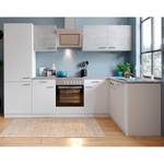 Hoek-keukenblok Cano II Inclusief elektrische apparaten - wit/betonkleurig - Breedte: 280 cm