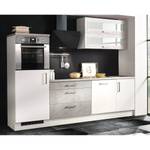 Keukenblok Aveiro inclusief verlichting - hoogglans wit/betonnen look - Breedte: 260 cm