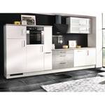 Keukenblok Aveiro inclusief verlichting - hoogglans wit/betonnen look - Breedte: 350 cm