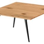 Tavolino Bellano I Impiallacciato in vero legno - Quercia nodosa - 85 x 85 cm
