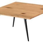 Table basse Bellano I Placage en bois véritable - Chêne noueux - 75 x 75 cm