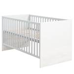 Lit bébé Maren 2 Blanc - Bois manufacturé - 76 x 80 x 142 cm