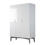 Armoire Retro 2 Blanc - Bois manufacturé - 135 x 200 x 56 cm