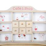 Kaufladen Café & Shop (mit Zubehör) Multicolor - Holzwerkstoff - 107 x 121 x 107 cm