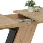 Eettafel Tuusula (met uitschuiffunctie) Artisan eikenhouten look/zwart