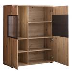 Highboard Ambato oudhouten look/zwart - Scharnieren links