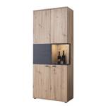 Vitrinenschrank Ambato Eiche Artisan Dekor