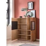 Highboard Ambato oudhouten look/zwart - Scharnieren rechts