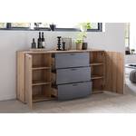 Sideboard Ambato Altholz Dekor / Schwarz - Eiche Artisan Dekor