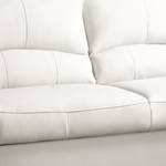 Canapé d’angle Nilsia Imitation cuir - Cuir synthétique Solis: Blanc - Méridienne courte à droite (vue de face)