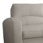 Canapé d’angle Nilsia Imitation cuir - Cuir Mabel: Gris clair - Méridienne courte à droite (vue de face)