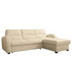 Ecksofa Nilsia Kunstleder Solis: Beige - Longchair davorstehend rechts