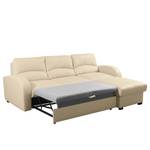 Ecksofa Nilsia Kunstleder Solis: Beige - Longchair davorstehend rechts