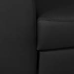 Canapé d’angle Vercheny II Imitation cuir - Cuir Mabel: Noir - Méridienne courte montable des deux côtés - Sans fonction couchage