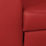 Canapé d’angle Vercheny II Imitation cuir - Cuir Mabel: Rouge - Méridienne courte montable des deux côtés - Sans fonction couchage