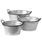 Cache-pots Cottage (lot de 3) Zinc - Doré