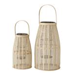 Windlicht Namur (2-teilig) Rattan - Beige