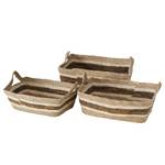 Paniers Kavio II (lot de 3) Feuille de maïs - Marron - Marron / Blanc