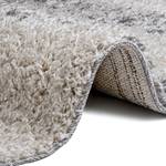 Hoogpolig vloerkleed Tranholm kunstvezels - Grijs/crèmekleurig - 80 x 150 cm