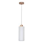 Hanglamp Zefir I melkglas/massief eikenhout - 1 lichtbron