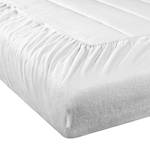 Drap-housse en flanelle Vindum Coton - Blanc neige - 100 x 200 cm