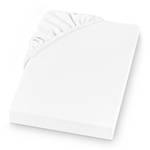Feinbiber Spannbettlaken Refibra Baumwolle  /   Lyocell - Weiß - 90 x 200 cm